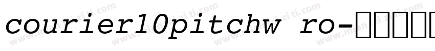courier10pitchw ro字体转换